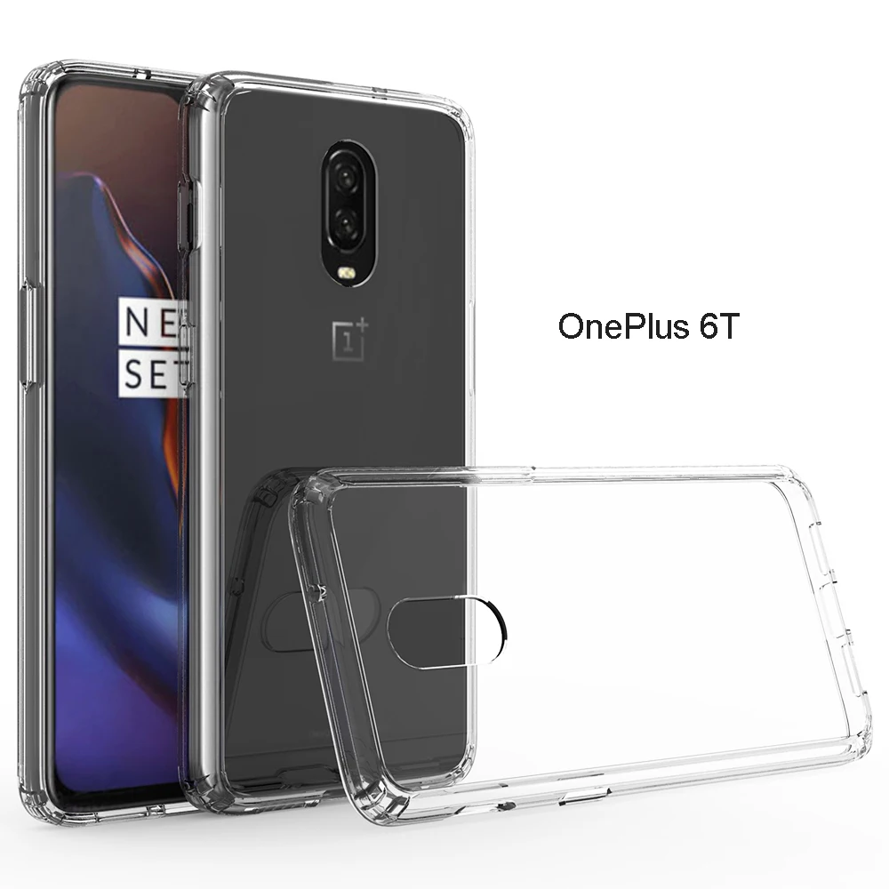 Для OnePlus 6 Чехол 7 Pro 7T 6t 5T ударопрочный чехол для 7T Pro кристально прозрачный жесткий чехол для задней панели телефона 1+ 7 5t