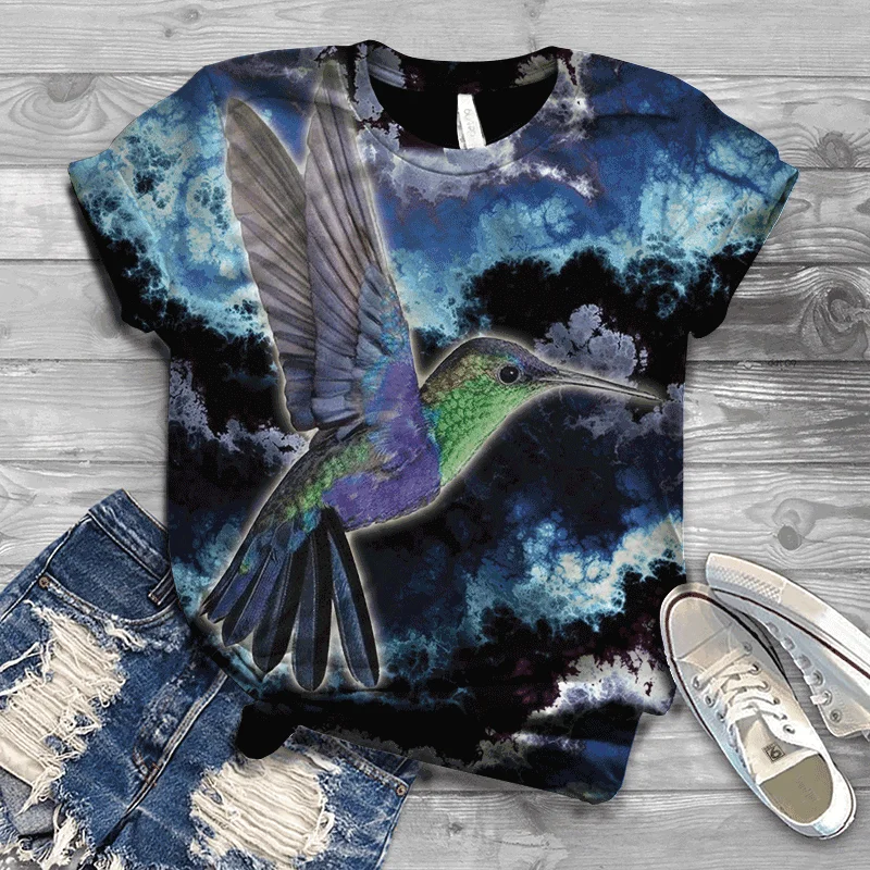 

Cute Cat Printed T-shirt Ladies 2021 Harajuku Ladies T-shirt 3DO Collar Short Sleeve Printed T-shirt Ladies Clothes