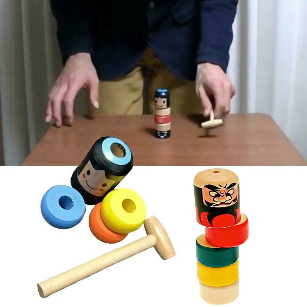 1 комплект бессмертный Daruma Небьющийся деревянного человечка волшебная игрушка