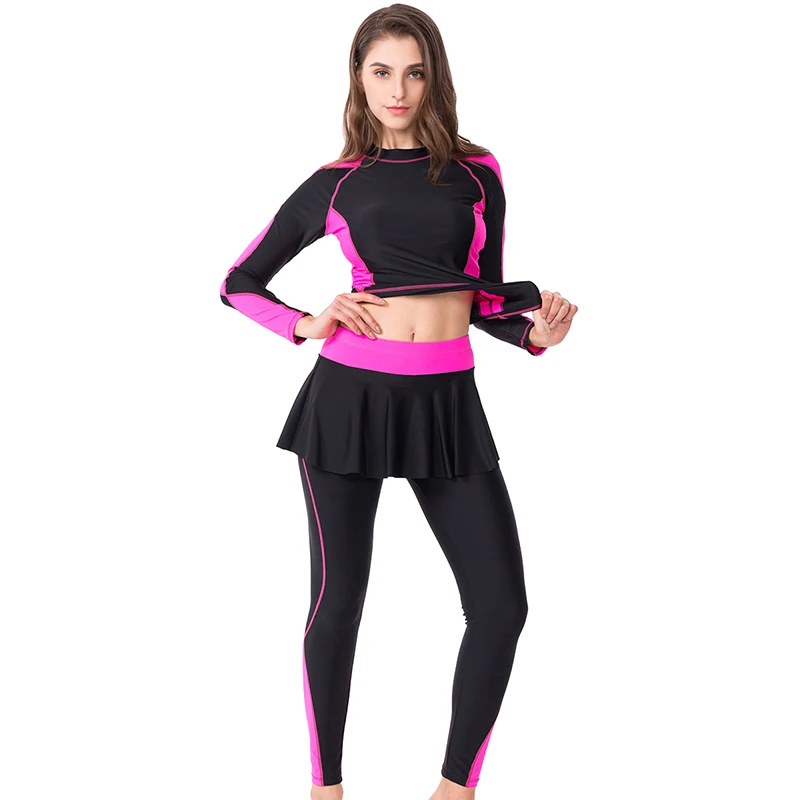 Новинка 2020 женский Принт в мусульманском стиле юбка купальник спортивный