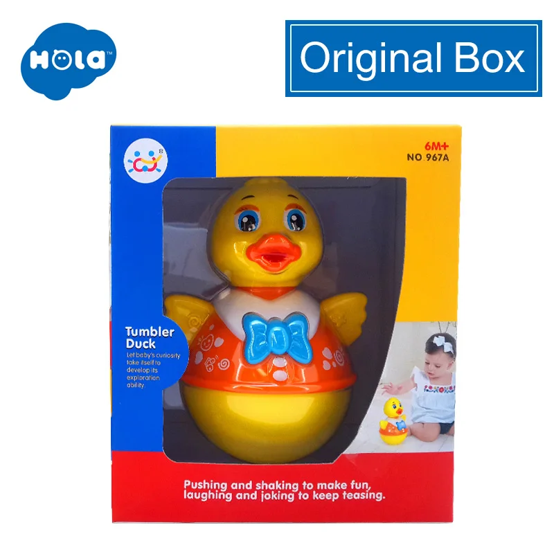 ORIGINAL BOX HOLA 967 детские игрушки неваляшка игрушка с музыкой и мигающими огнями кивающая кукла утка овца Новинка Развивающие игрушки - Цвет: ORIGINAL BOX