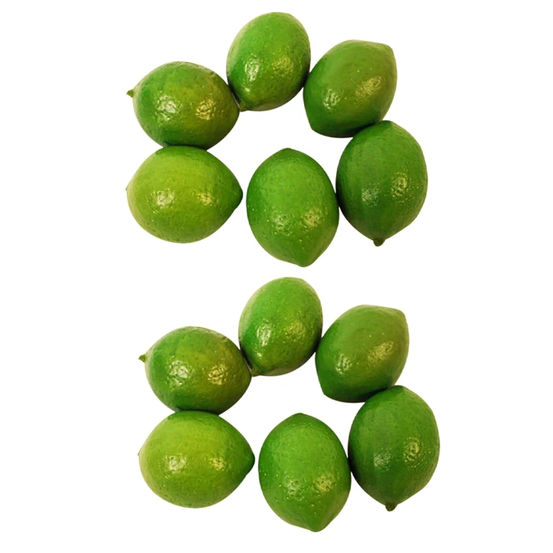 

12 x Realistic Lifelike Artificial Plastic Lime Lemon Fruit Food Fake Home Decor