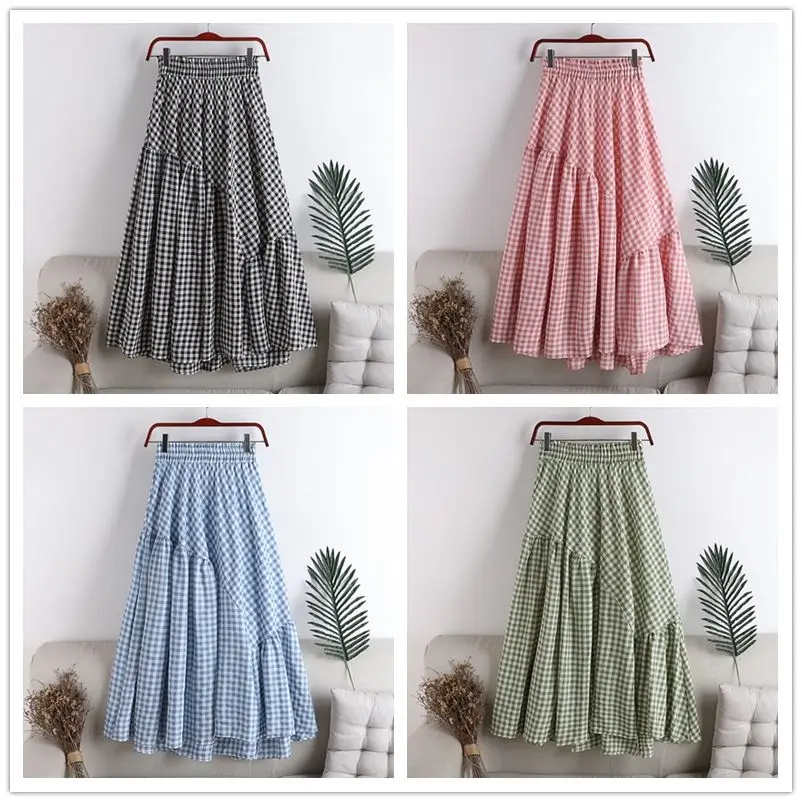 Женская длинная юбка с завышенной талией универсальная облегающая юбка-трапеция