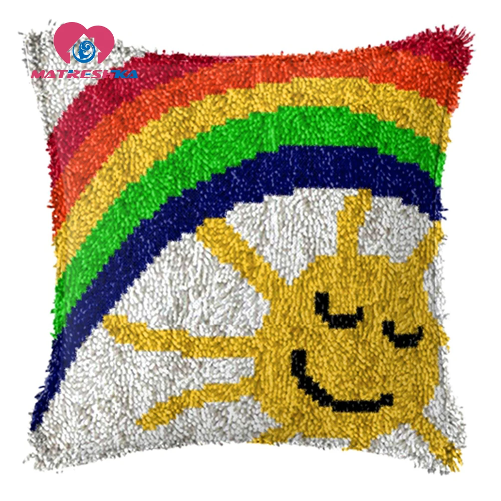 Радуга Ковер Набор для вышивания крестиком Подушка сделай сам крюк с защелкой