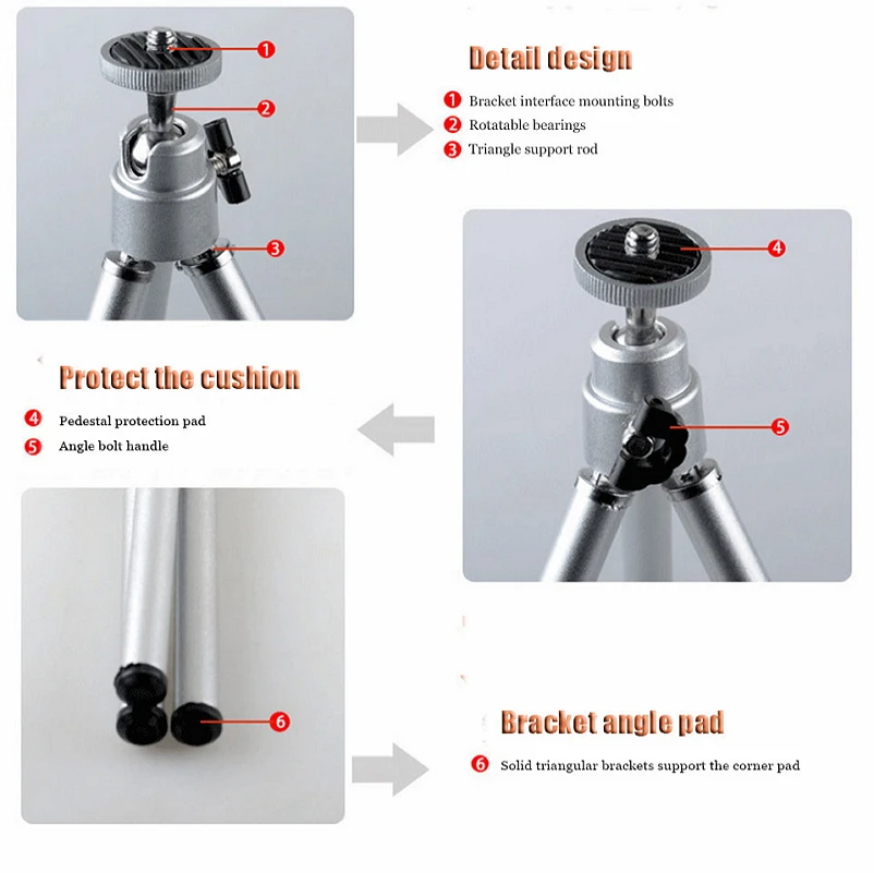 Универсальный мини штатив настольный стабилизатор с ручкой для Iphone цифровой
