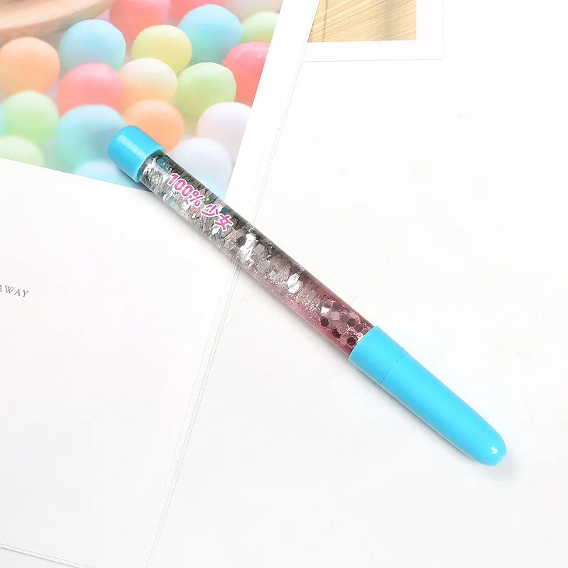 Новейший Кристалл дрейф песок блеск гелевая ручка Креативные красочные вспышки
