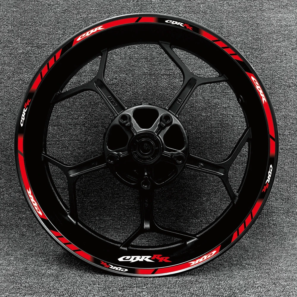 

17 дюймовая мотоциклетная наклейка, Украшение колеса, передняя и задняя для Honda CBR RR 250r 650 300r 1000r 600r, светоотражающая Водонепроницаемая наклейка