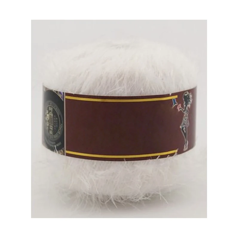 50 г/рулон вязальная пряжа Длинная шерстяная норка ручное вязание необработанный