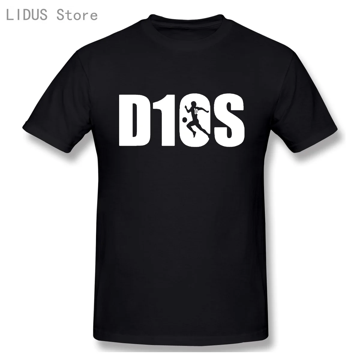 

Maradona's Football Graphic Text Short Sleeve T-shirt