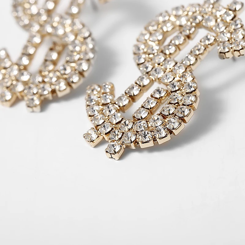 AMORCOME шикарные блестящие стразы доллар с украшением в виде кристаллов Подвески