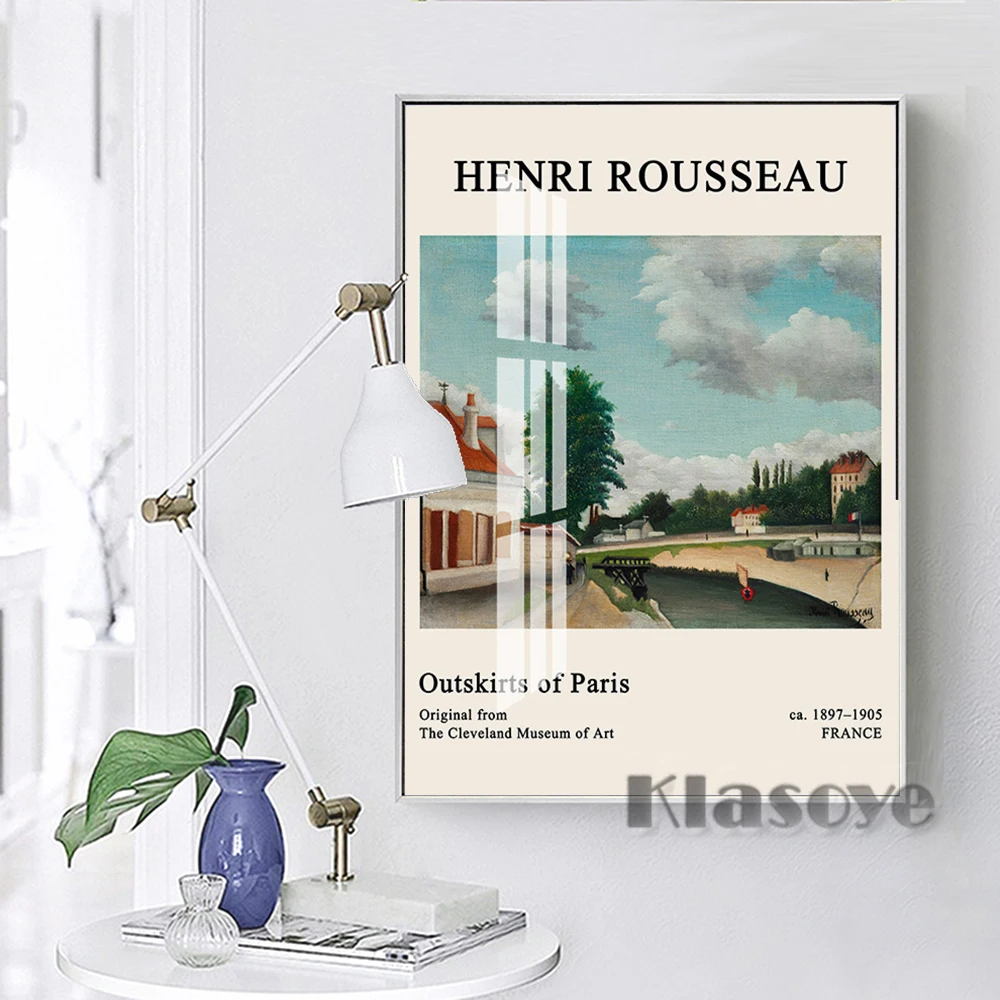 

Henri Rousseau Post Impressionism Exhibition Museum Wall Art Prints Poster Outskirts Of Paris Retro Canvas Painting Home Decor