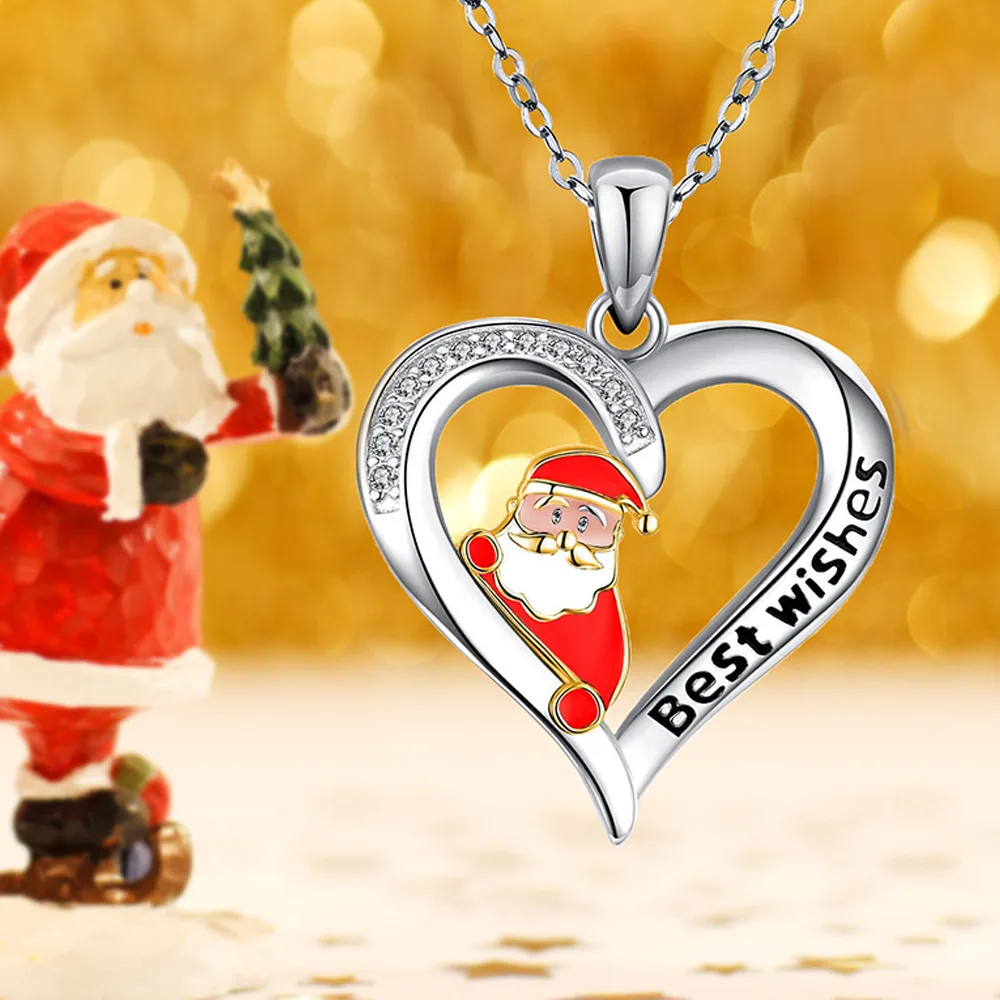 

Рождественское ожерелье в виде Санта-Клауса, свитера, креативное ожерелье с надписью и капающим маслом, новые модные украшения, подарки, опт...