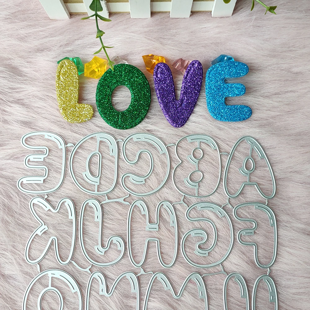 

Large Big Alphabet Set Die Cut Letter Metal Cutting Dies Stencil Scrapbooking Embossing New Christmas Craft Stamps And Dies