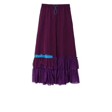 Skirt IRINACH38 осень зима Новая коллекция длинная юбка с оборками толстовки Женский комплект - Цвет: Skirt