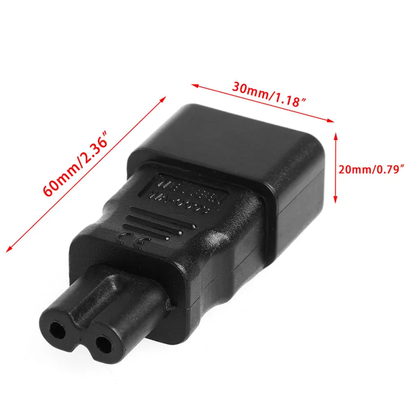 IEC 320 чайник 3 контактный C14 мужчина к C7 женский Мощность конвертер адаптер штекер