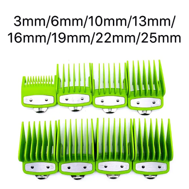 

2/8/10PCS Barber Shop Styling Guide Comb Hair Trimmer Clipper Green Limit Comb