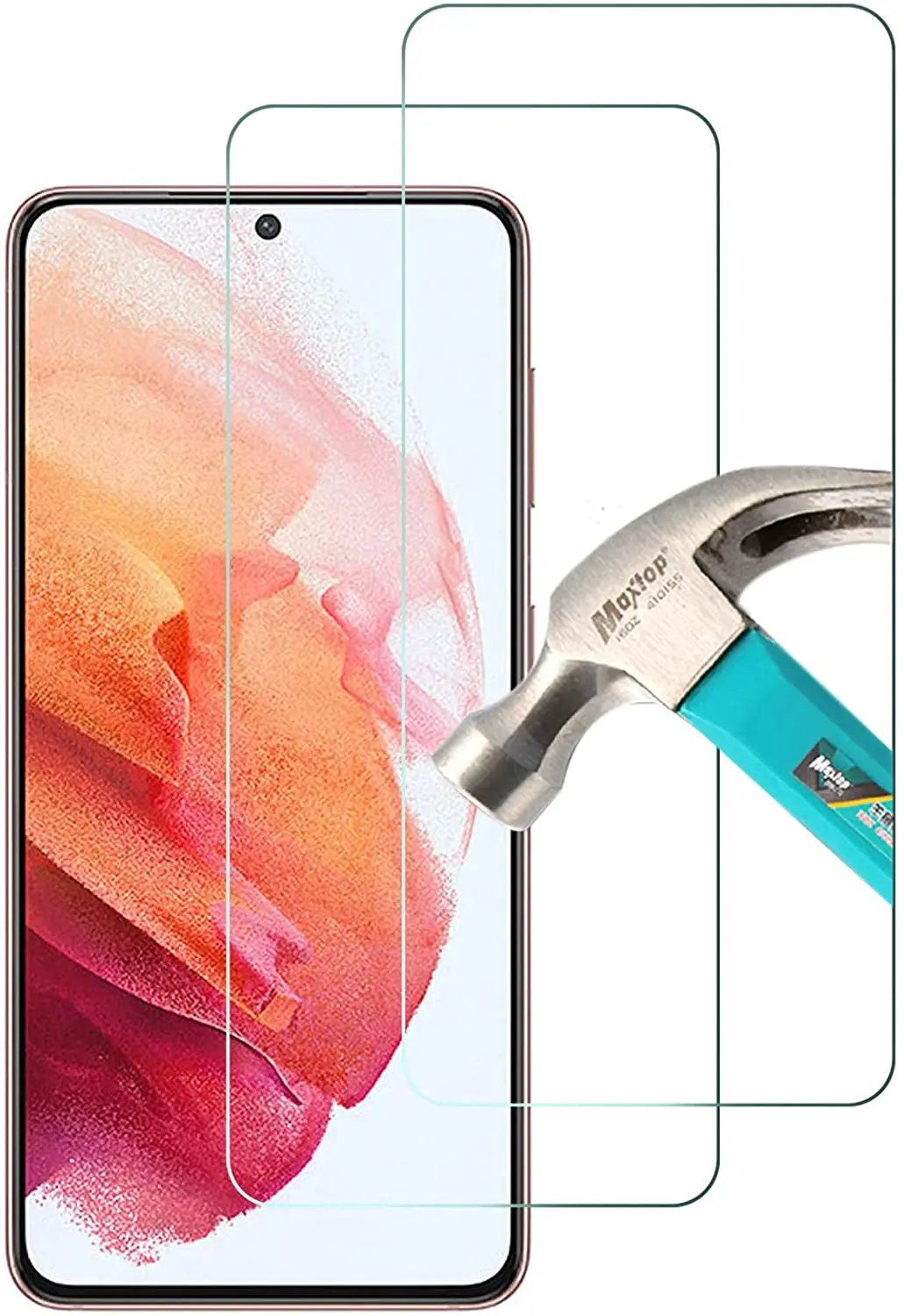 

TQmate 2 упаковки Защитная пленка для экрана, совместимая с Samsung Galaxy S21 5G (6,2 дюйма), закаленное стекло, защита от царапин, твердость 9H, легко