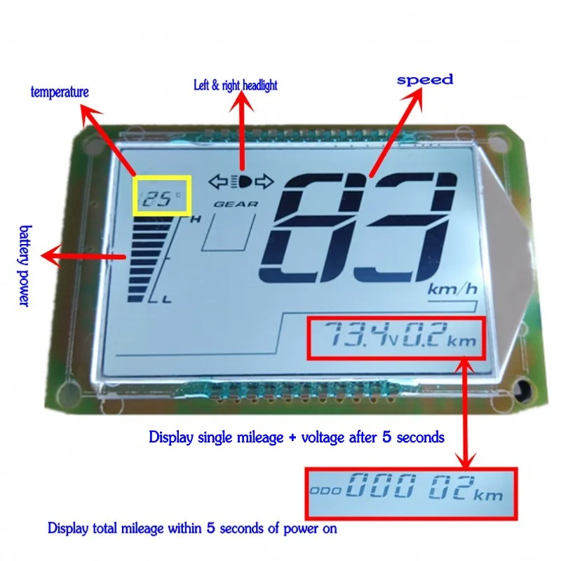 Универсальный счетчик электроэнергии вольтметр одометр спидометр ЖК дисплей