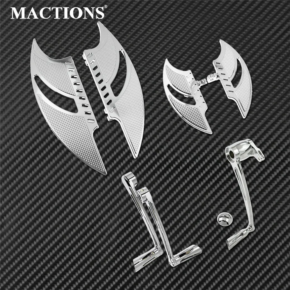 

Motorcycle F&R Passenger Driver Floorboards Pedal Brake Arm Kit W/ Shift Lever & Shift Pegs Set For Harley Touring 2014-Up FLT