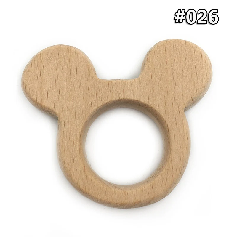 Wood Teether -026 Детское дерево Прорезыватель еды деревянное ожерелье Черепаха коала Кит Форма черепаха безопасные игрушки Сертификация новорожденный деревянный Прорезыватель - Цвет: Wood Teether -026