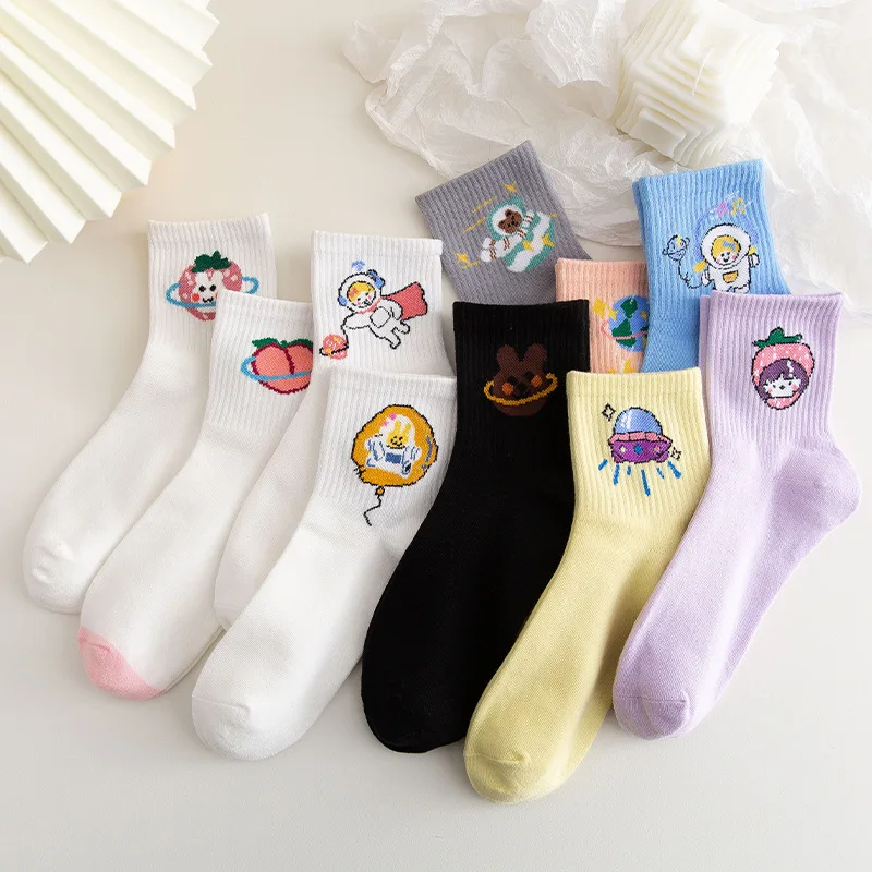 

2020 New Year Autumn Winter Warm Women Cotton Socks Colorful Special Comfortable Knitted Girls Casual Kawaii Christmas Gift