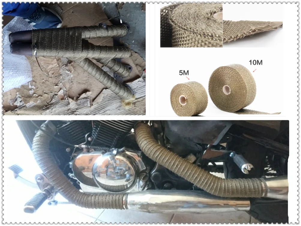 Мотоциклетная обмотка на выхлопную трубу Ткань Теплоизоляция для HONDA CBR1100XX BLACKBIRD