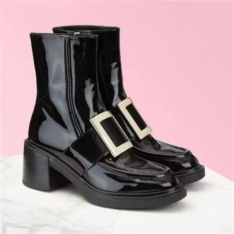 

Короткие ботинки с пряжкой, ботильоны, женские ботинки, модная женская обувь, уличная женская обувь, элегантная женская обувь