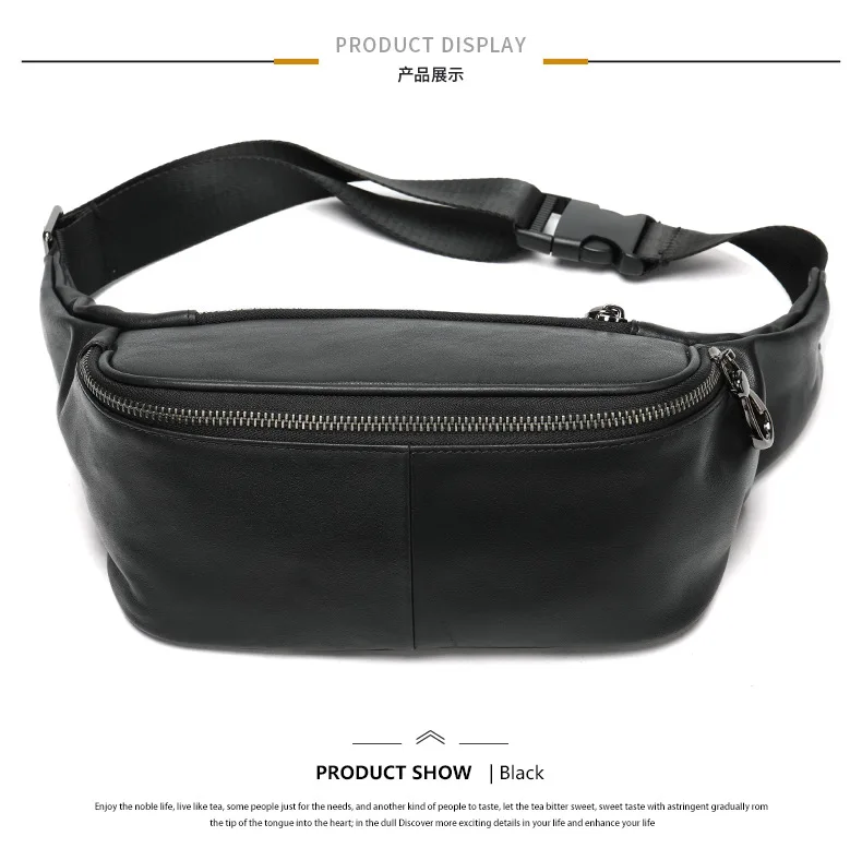 Винтажная Мужская поясная сумка из 100% натуральной воловьей кожи с карманом