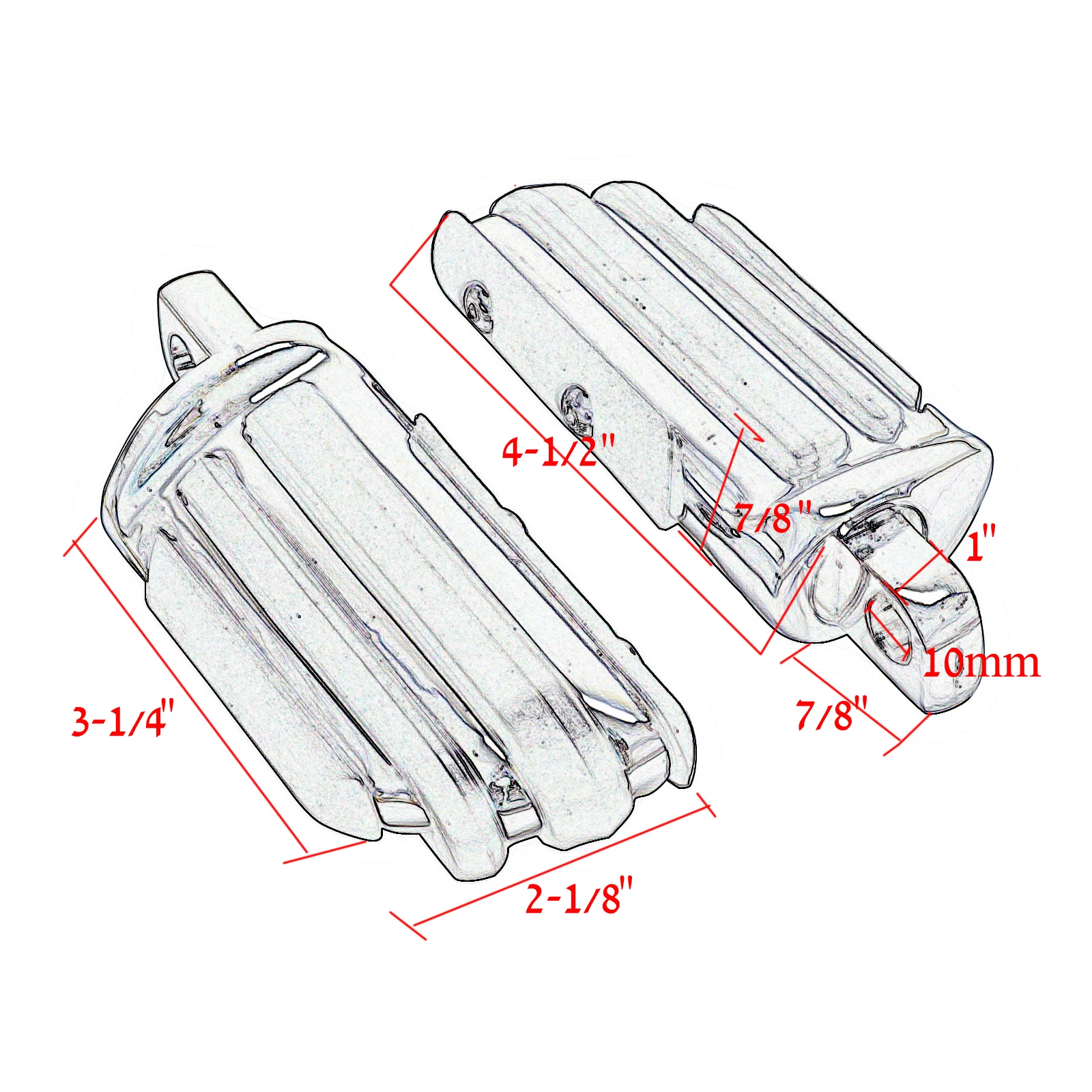 Male Mount Motorcycle Rubber Footrest Footpegs Floorboard For Harley Iron XL 883 1200 Street 750 500 Touring Custom Dyna Softail