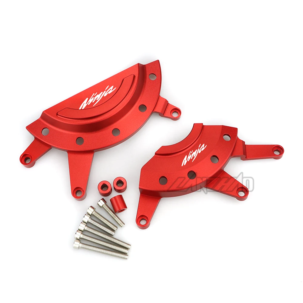 CNC алюминиевый мотоциклетный защитный боковой Чехол для двигателя статора, защитный чехол, зеленый, черный, красный для Kawasaki Ninja 400 Z400