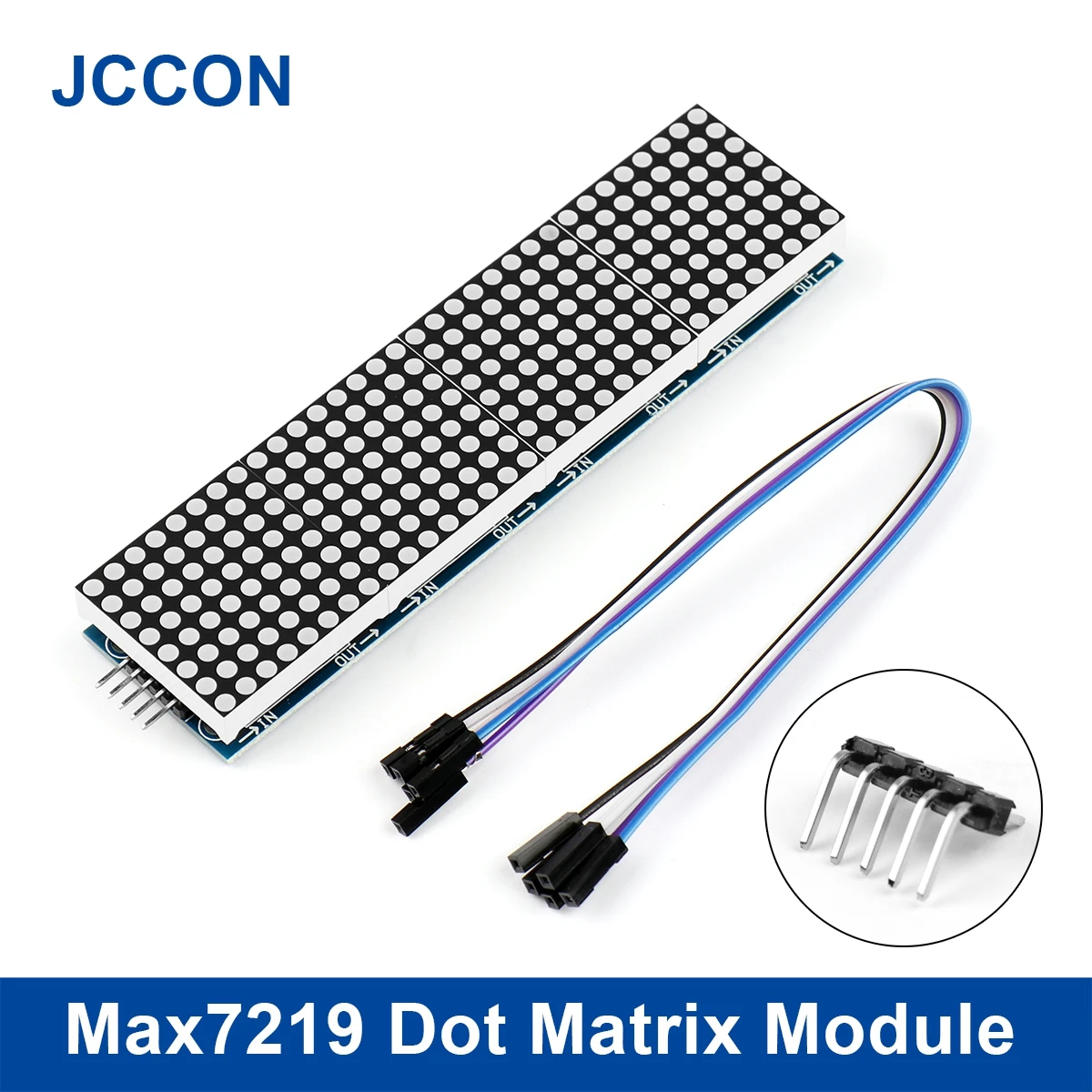 

Max7219 Dot Matrix Module Control Single Chip Microcomputer Module 4-in-1 Display Send 5P Line (H6a4) Dot Matrix Module