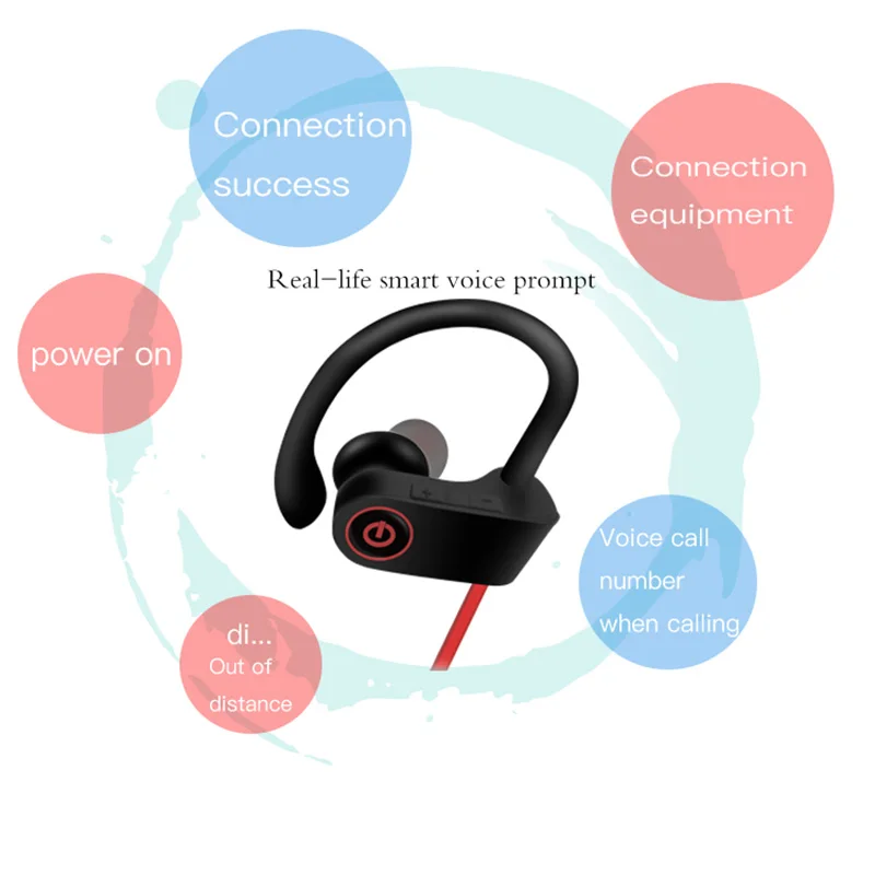 Беспроводные спортивные bluetooth наушники водонепроницаемые в ухо гарнитура спортивные Беспроводные наушники для Iphone 7 X samsung huawei