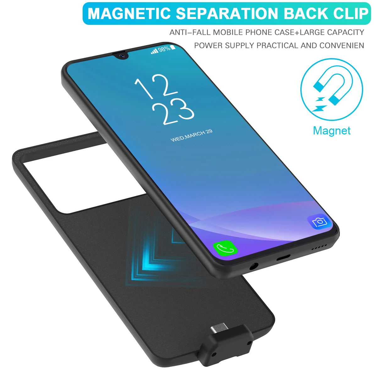 Для samsung Galaxy A30s A50s зарядное устройство чехол 7000 мАч Внешняя резервная Зарядка power Bank Защитная крышка A50s A30s батарея