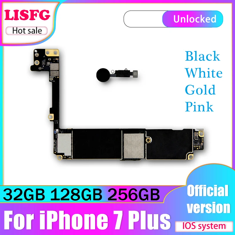 Материнская плата для iphone 7 plus 128 ГБ с Touch ID/без ID разблокированная материнская P Plus