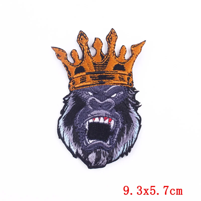 

DIY Punk/Skull Patch Iron On Patches For Clothes Animal Embroidered Patches For Clothing Sewing Embroidery Patch Stripes Sticker