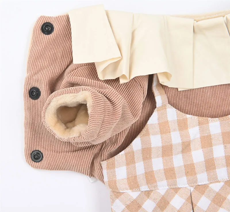 Клетчатая Дизайнерская одежда для собак, разные цвета, размеры S-xxl, теплые комбинезоны для животных, Осень-зима, четыре ноги, одежда для домашних животных