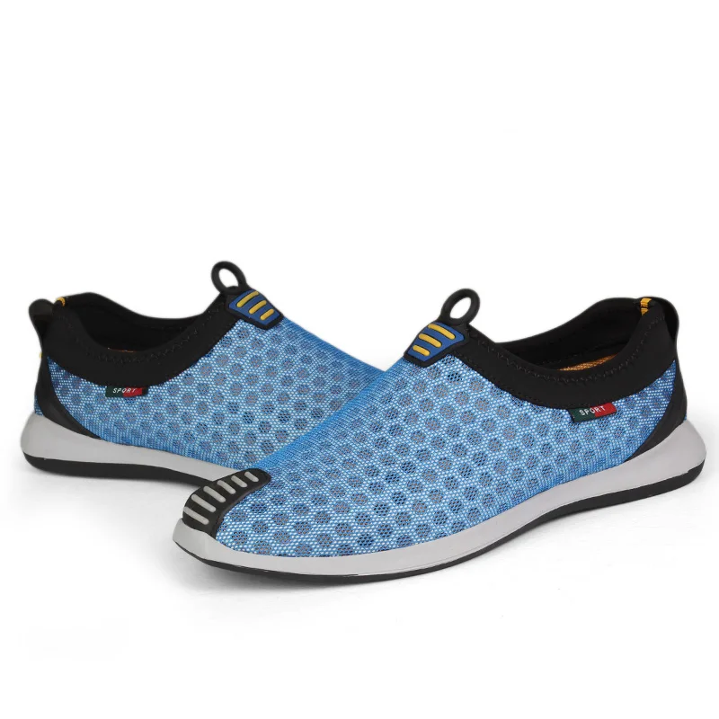 

Men's Mesh Shoes Fashion Mesh Fabric Breathable Slip-On Shoes Outdoor Lightweight Casual Shoes Classic Quality Men Flat Shoes