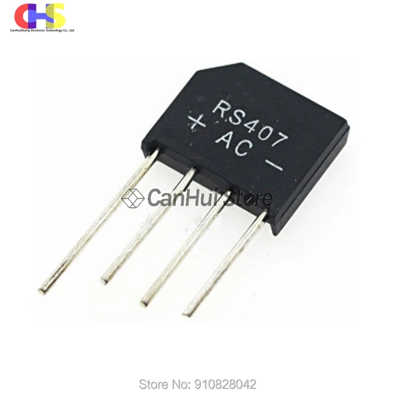 5PCS/LOT RS406 RS407 RS507 RS608 RS808 DIP4 Rectifier Bridge New Original In Stock | Integrated Circuits