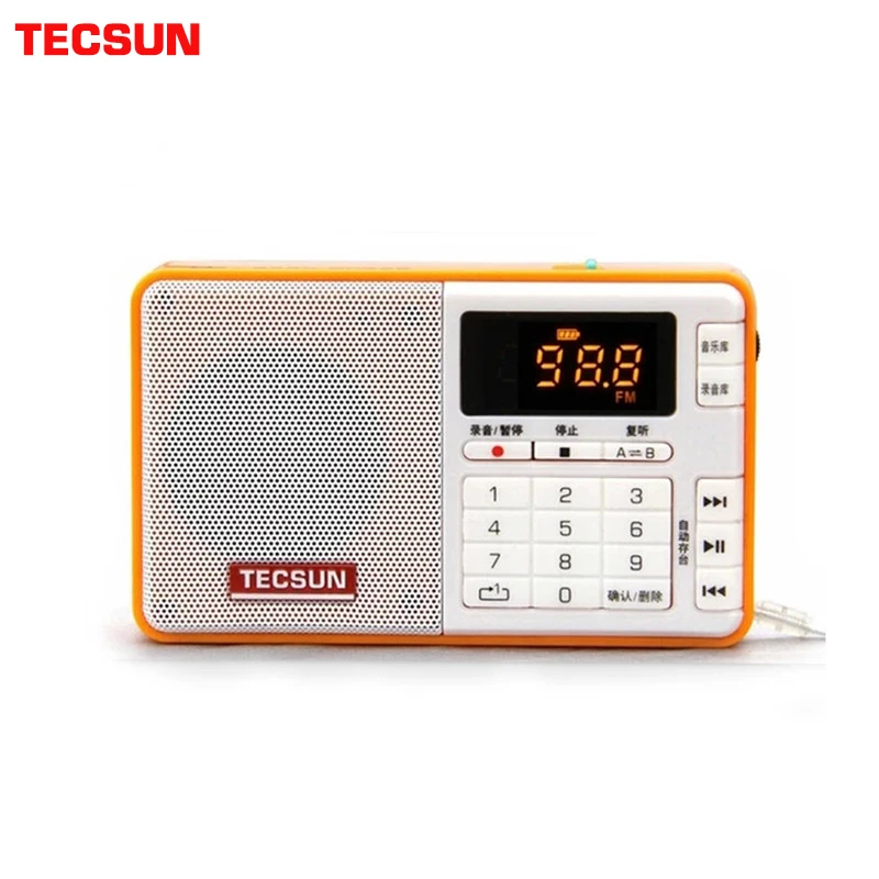 Карманная мини магнитола TECSUN Q3 с 8 Гб/без 16 ГБ TF карта mp3 плеер FM стерео 76 108 МГц