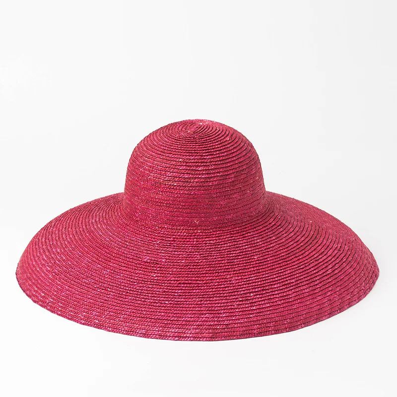 Шляпа Солнцезащитная женская Соломенная с большими полями в стиле ретро - купить