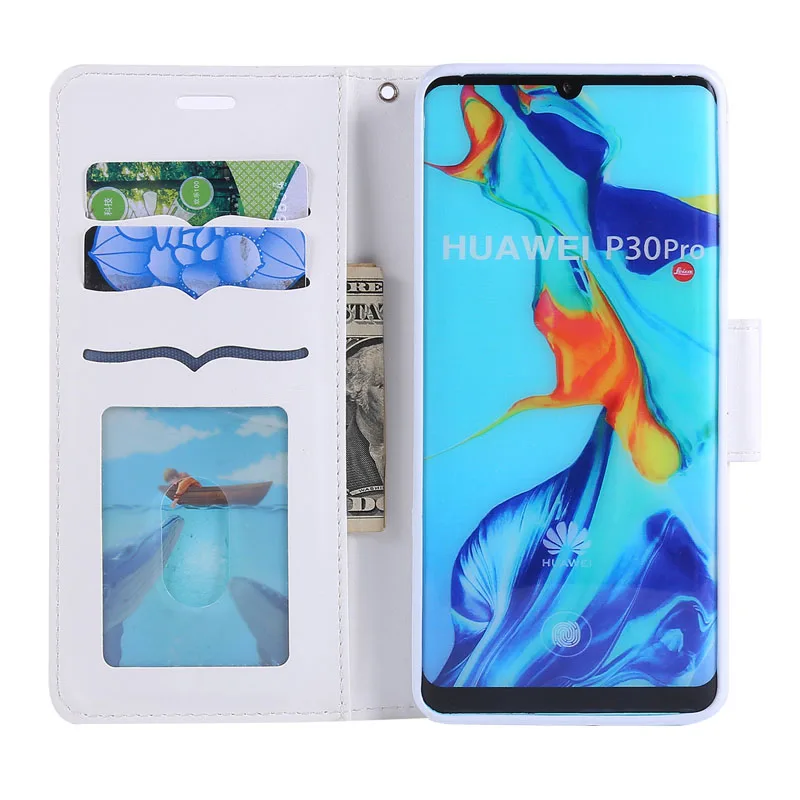 Чехол из искусственной кожи с котом для huawei P30Pro P20 P30lite y7 y6 откидная карта с ремешком для Honor 10lite