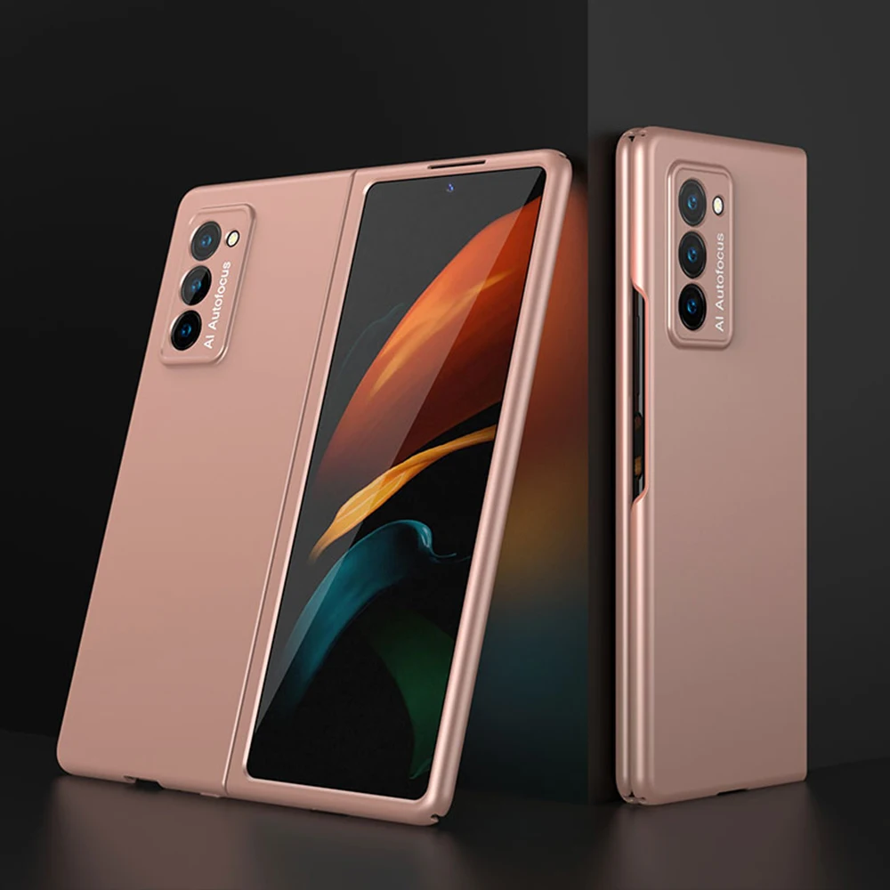 

Роскошный тонкий чехол для Samsung Galaxy, складной противоударный полноразмерный Защитный матовый жесткий пластиковый чехол для Galaxy Z, складные ...