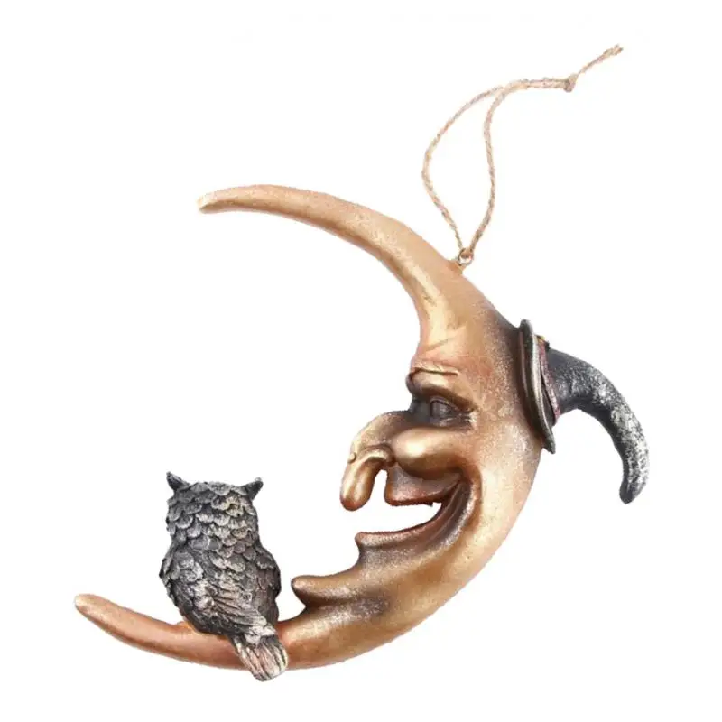 Hanging Resin Terror Moon Skull and1:1Realistic Replica Human | Дом и сад