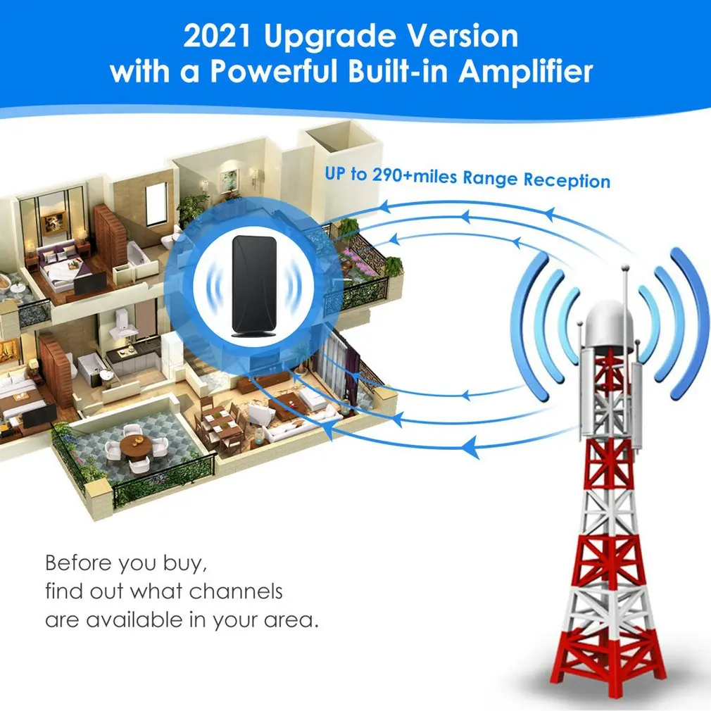 HDTV Antenna DVB-T2 Hight Definition Indoor And Outdoor Digital Crystal Image Sound Quality | Электроника