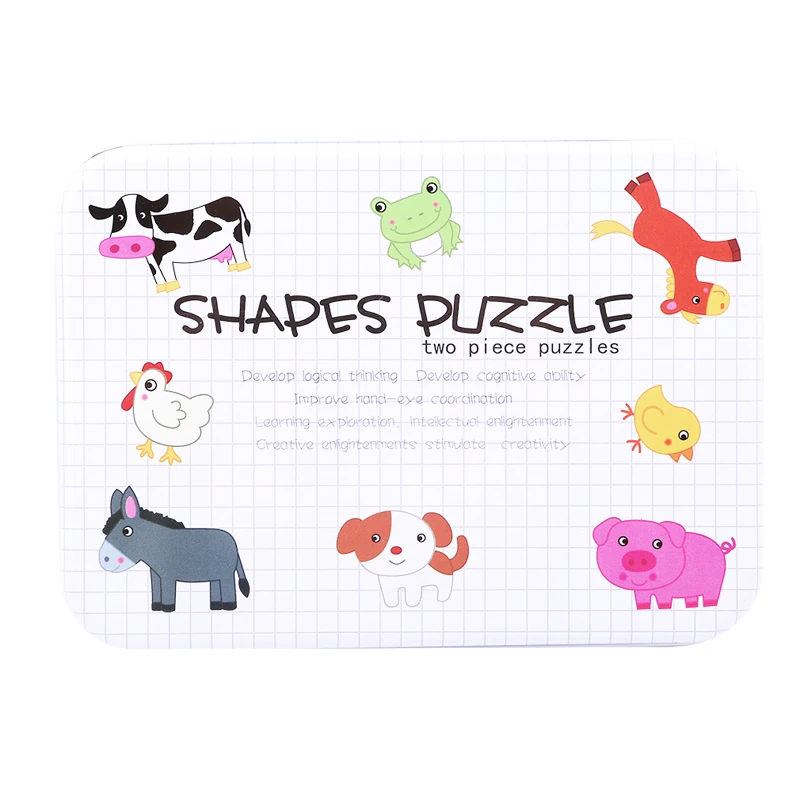 

Iron Box Infant Early Head Start Training Puzzle Toy Educational Cognitive Card Set Pair Puzzle for Kids Training Various Types