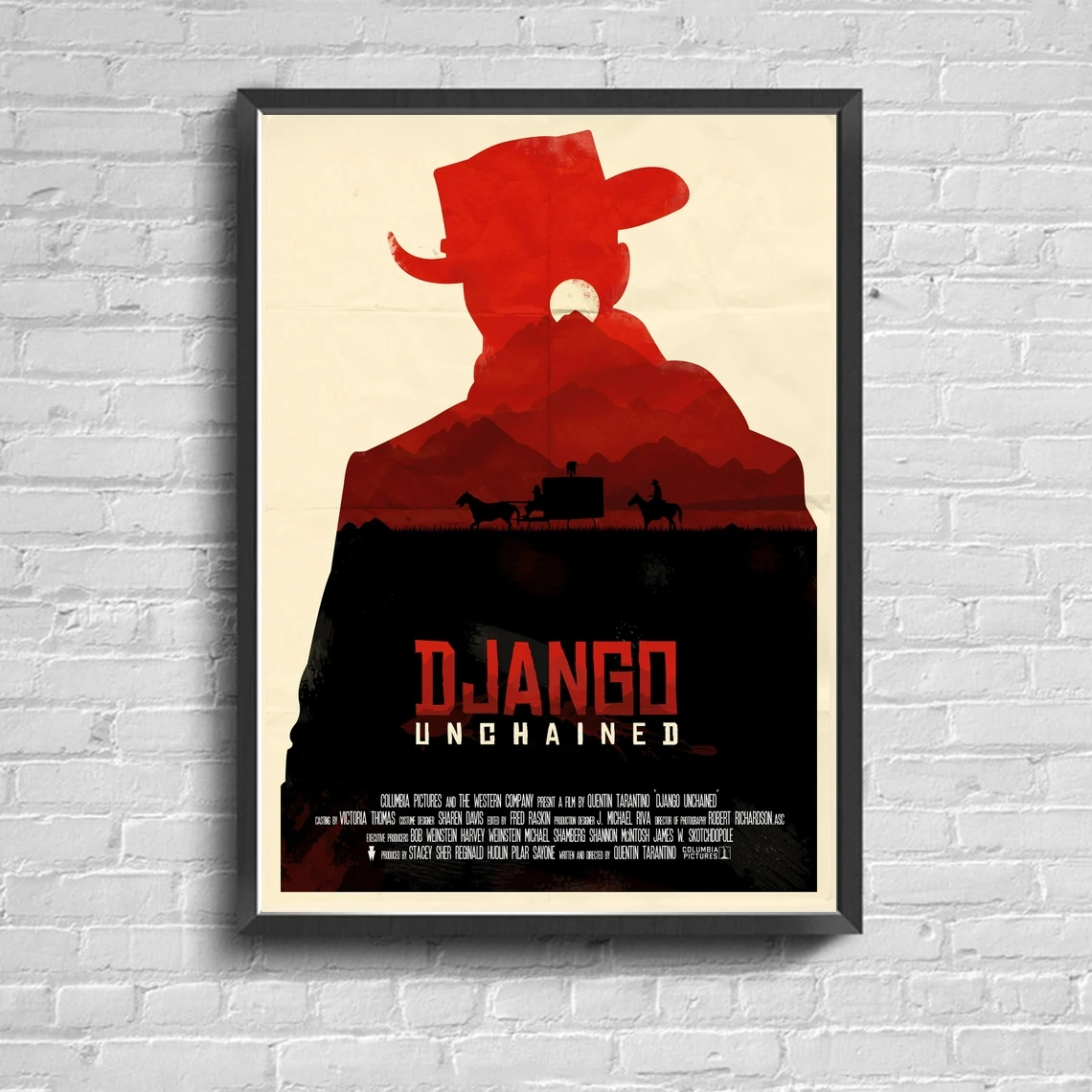 Django Unchained a Квентин Тарантино постер фильма обложка холст печать индивидуальный