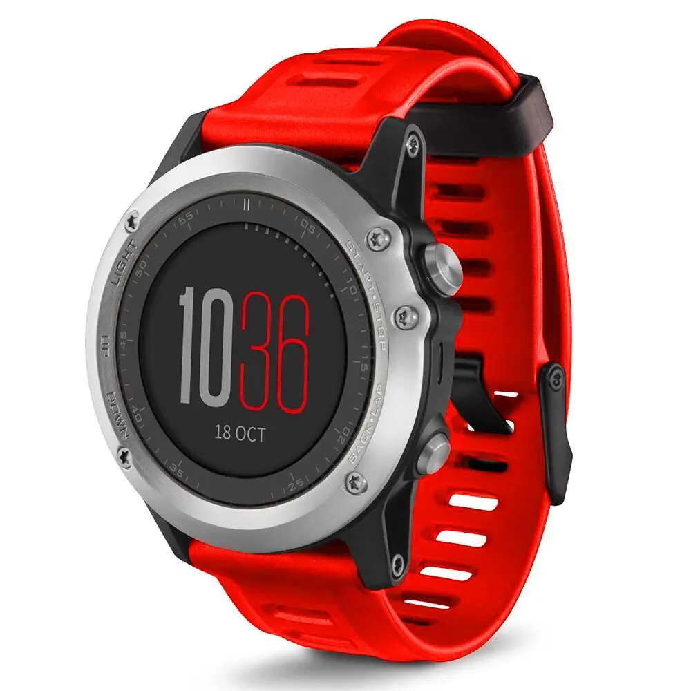 Цветной силиконовый ремешок для часов Ширина 26 мм спортивный сменный Garmin Fenix 3 HR 5X