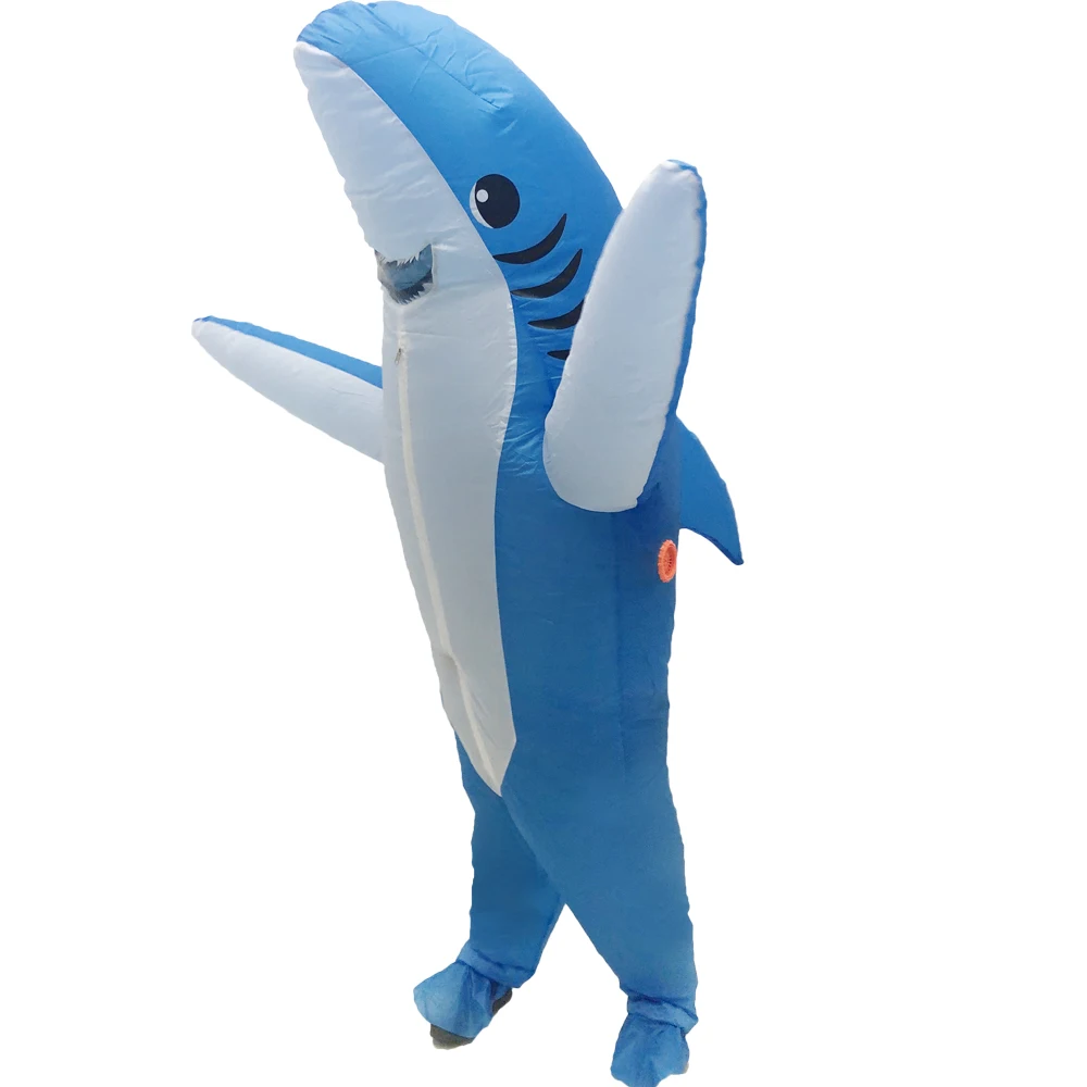 adult sharks inflatable costumes halloween cosplay costume seafish gray shark mascot fancy party role play peformance disfraz free global shipping