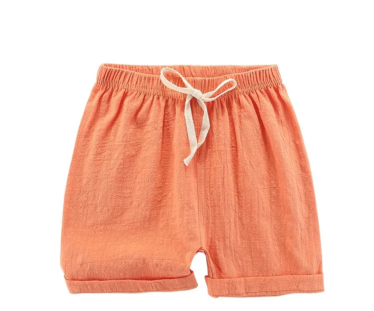 

4-8 years shorts summer thin section boys and girls baby cotton and linen wear baby middle and children's summer beach shorts