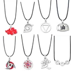 Новое ожерелье Аниме красное облако металлическая подвеска ожерелья черная веревочная цепочка для мужчин женщин чокер аксессуары косплей реквизит продвижение